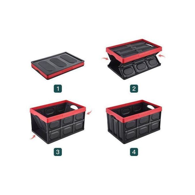 26L Plastic Car Boot Organiser – Compact Foldable Trunk Storage Box for Car Interior