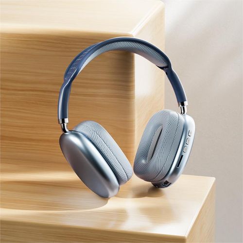 P9 Wireless Bluetooth Headphones With Mic, Stereo, Noise Canceling, Sports, Gaming Headphones-Blue