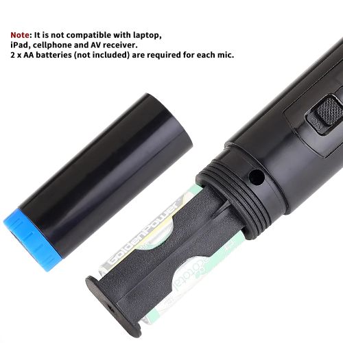 BOMGE Multifunctional Dual Channel Wireless Microphone Cordless