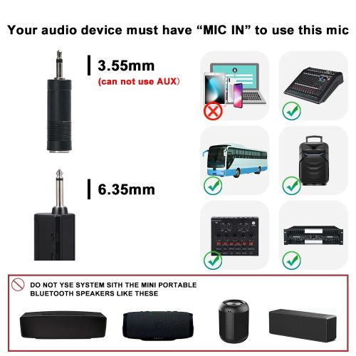 BOMGE Multifunctional Dual Channel Wireless Microphone Cordless