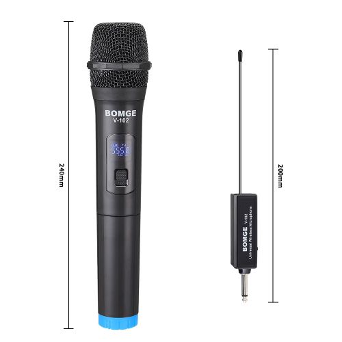BOMGE Multifunctional Dual Channel Wireless Microphone Cordless