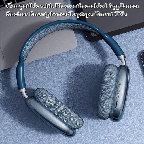 P9 Bluetooth Earphone Wireless Head-mounted Headphone Subwoofer Headset With Micphone For IOS Android Phone - Blue