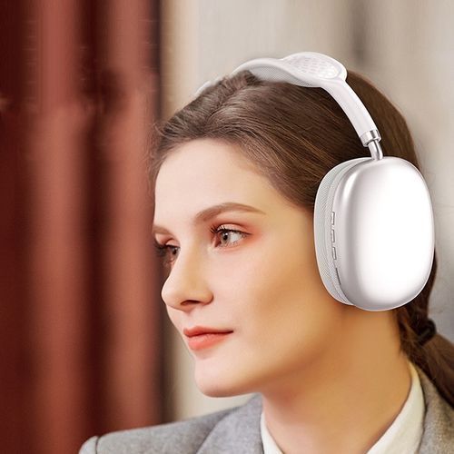 P9 Bluetooth Earphone Wireless Head-mounted Headphone Subwoofer Headset With Micphone For IOS Android Phone - Silver/white