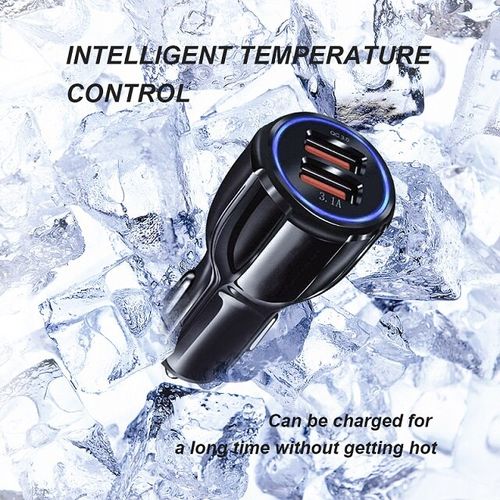 Quick Charge 3.0 + 3.1A Dual USB Port Car Charger Adapter