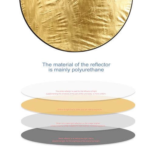 Collapsible 5 In 1 Photography Reflector 110CM