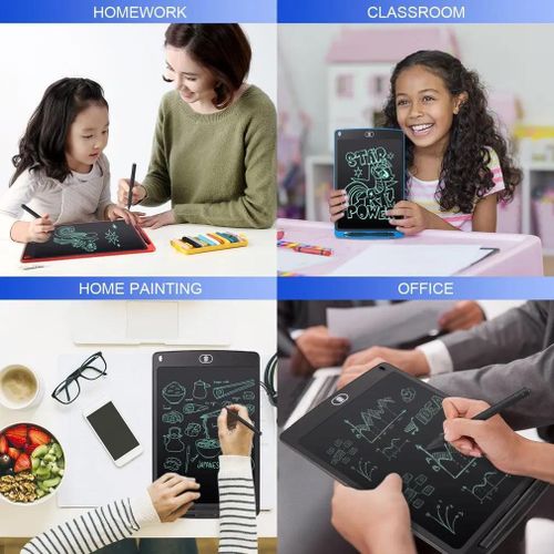 12 Inch Portable Magic Whiteboard, Colorful Screen, Multi-Color Writing, Safe, Reusable, Eco-Friendly, with Screen Lock and Easy Cleaning