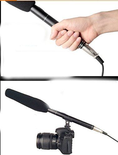 StarSide Professional Shotgun Long-Stick Condenser Camera Microphone Mic with Mount Clip For Media Interview