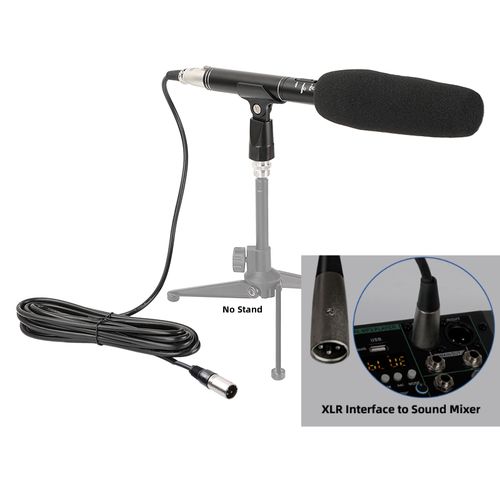 StarSide Professional Shotgun Long-Stick Condenser Camera Microphone Mic with Mount Clip For Media Interview