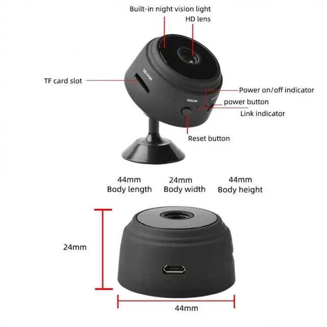 A9 Mini Spy Nanny Wifi CCTV Camera Secret Camera