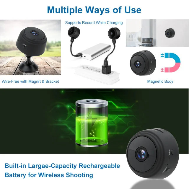 A9 Mini Spy Nanny Wifi CCTV Camera Secret Camera