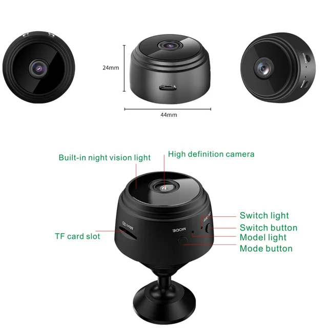 A9 Mini Spy Nanny Wifi CCTV Camera Secret Camera