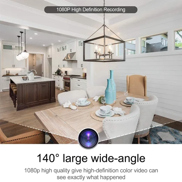 WiFi Hidden Camera Clock HD 1080P Spy Cameras Wireless Indoor Security Surveillance Camera Small Nanny Cam with Motion Detection, Remote Viewing for Home and Office