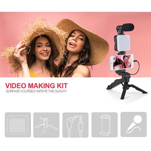 Vlog Video Kit 7 Pieces Removable For Various Scenarios