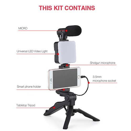Vlog Video Kit 7 Pieces Removable For Various Scenarios