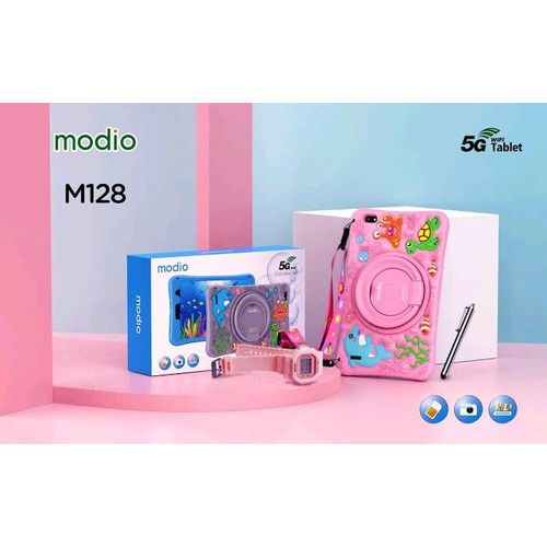 Modio KIDS STUDY TABLETS 256GB/6GB 5G 4000MAH WITH SIMCARD SLOT SILICONE COVER,TOUCH PEN