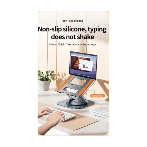 Laptop Stand 360° Rotatable Foldable Heavy Aluminum Alloy Notebook Holder Compatible 11-17.5 Inch