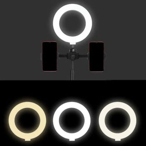 6 Inch Mini Ringlight With Adjustable Tripod And Holder For Phone Selfie And Live Broadcast Ring Light 360 Rotation Stand