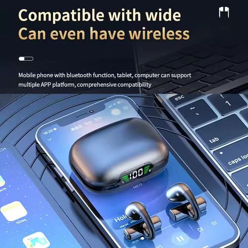 Hot Earring Earphone Jr03 Earbuds Bone Conduction Headphones Ear Clip Earhook Buds Earphones JR03