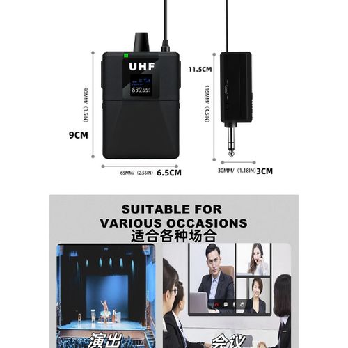 1 Drag 2 Wireless Waist Lapel Microphone Lavalier Mic Noise Reduction Live Interview Mobile Phone Recording