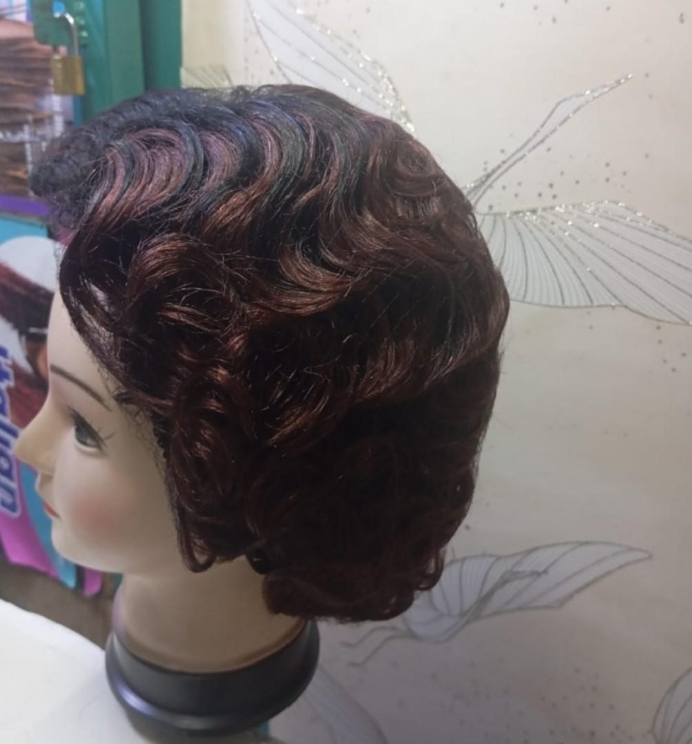 Short human hair wig