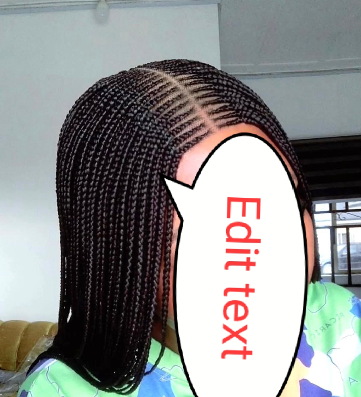 Long lace front braided wig