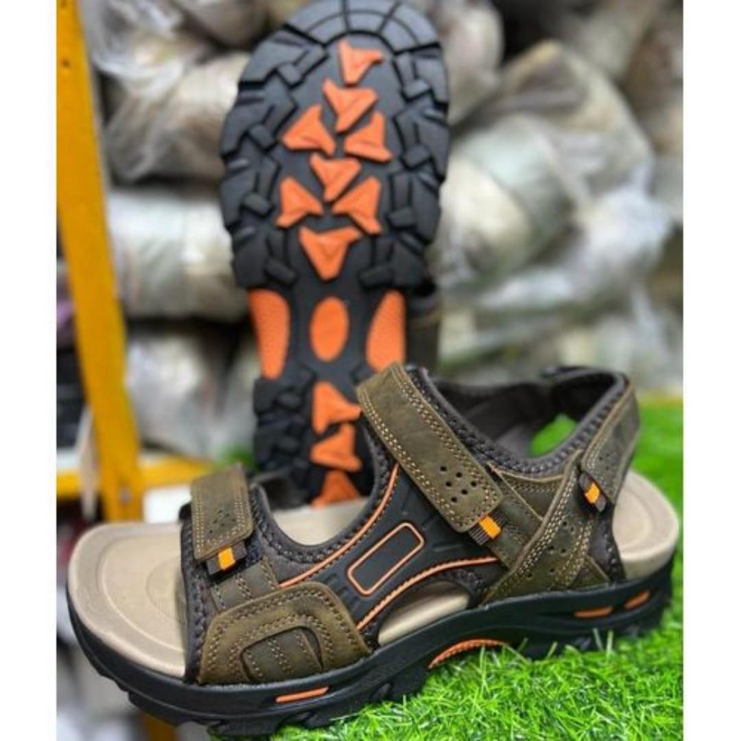 ORIGINAL LEATHER MEN OPEN SHOES VERY COMFORTABLE AND DURABLE. (BEST SHOP FOR SLIP ONS, SLIPERS, SLIDES & OPEN SHOES)