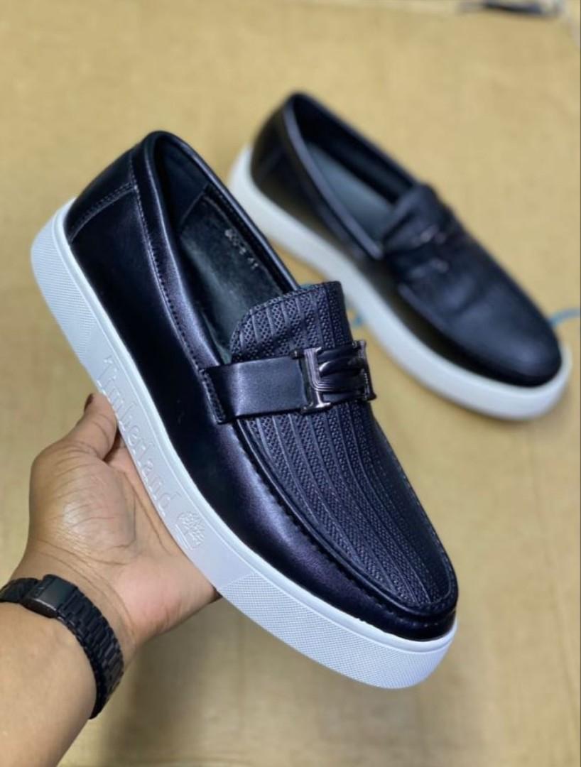 ORIGINAL LEATHER TIMBERLAND CLASSIC CASUALS LOAFERS, GREY CASUAL AND OFFICIAL SHOES BROWN LEATHER (BEST SHOP FOR LOAFERS, OFFICIALS, CASUALS, SNEAKERS)