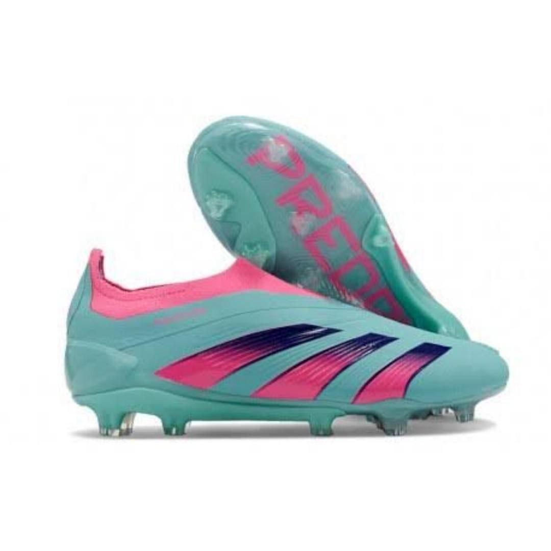 🔥( ON OFFER ) Adidas Predator 30 Elite Laceless FG Football Boots Blue And Pink, soccer boots and football boots. GENERIC