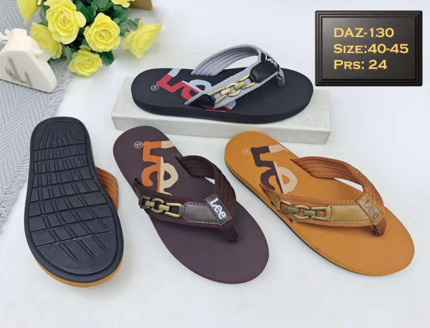 New Summer Slippers, Flip flops & Slides, Men Shoes High Quality Outdoor Casual Beach Flip Flops Brown & Black