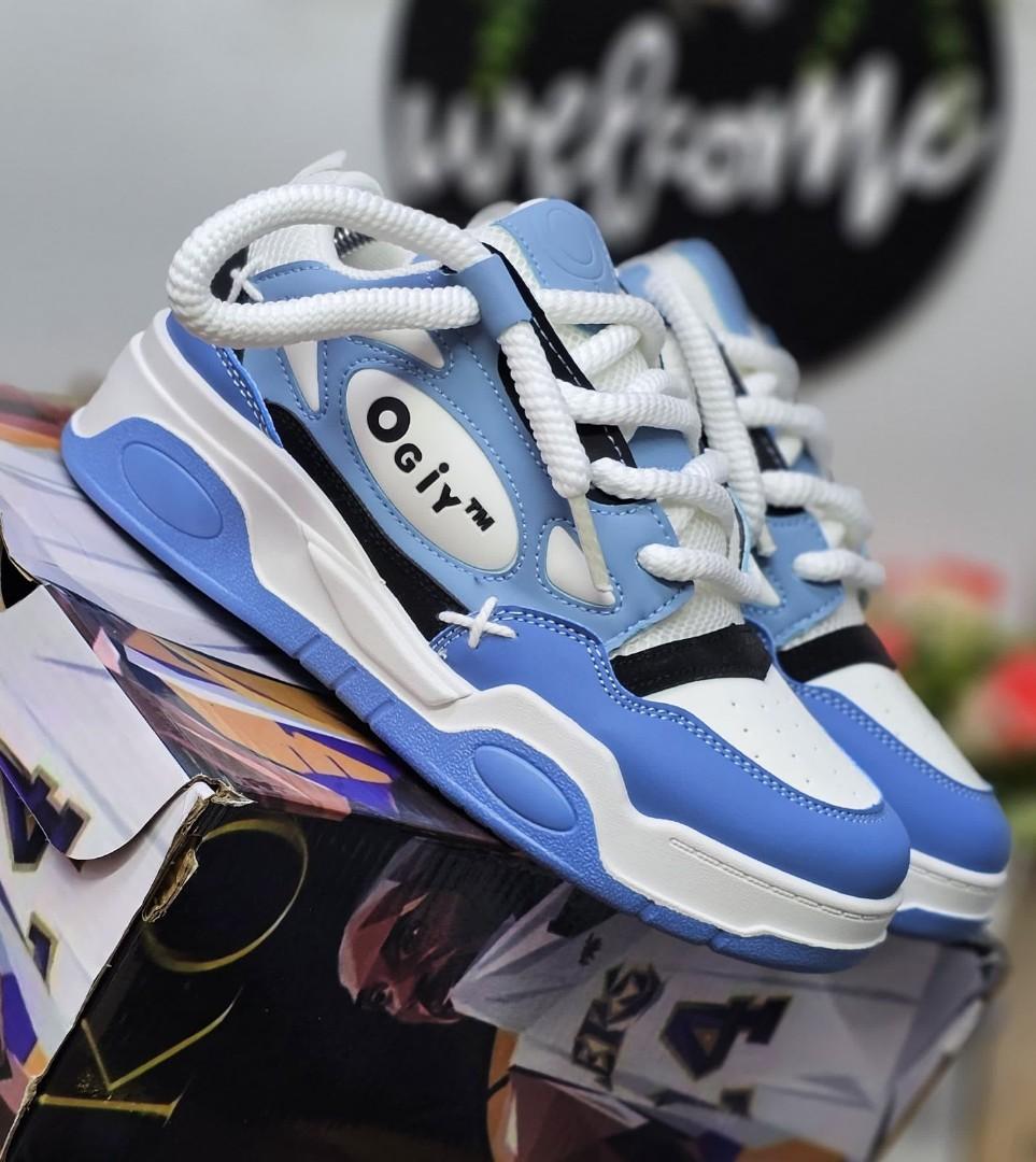 🔥( ON OFFER ) CAMIO OGIY TM RETRO SHOES HIGH PREMIUM ORIGINAL SNEAKERS. EDITION TRAINERS HIGH QUALITY SNEAKERS WHITE & BLUE. Best shop for Airforce, Air jordan, Airmax tn, Air force sneakers) GENERIC