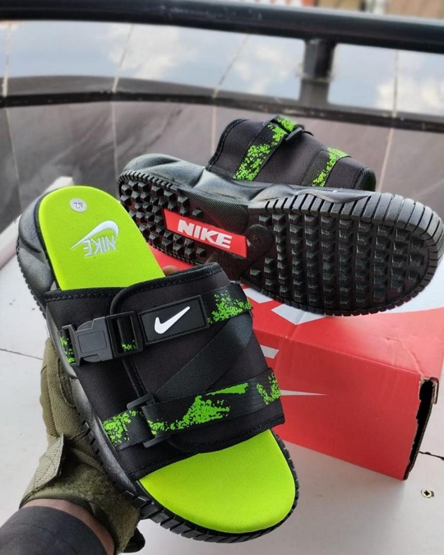 ORIGINAL AIR FORCE 1 SLIDES (DESIGHNER OPEN SHOES), GREEN COLOUR TRIPPLE WHITE ,HIGH QUALITY SLIP ONS. AIRFORCE 1 green JORDAN Best shop for Airforce, Air jordan, Airmax tn, Air force sneakers)