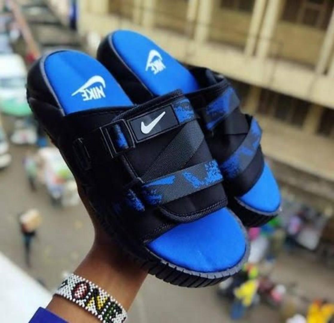 ORIGINAL AIR FORCE 1 SLIDES (DESIGHNER OPEN SHOES), BLUE COLOUR TRIPPLE WHITE ,HIGH QUALITY SLIP ONS. AIRFORCE 1 white JORDAN Best shop for Airforce, Air jordan, Airmax tn, Air force sneakers)