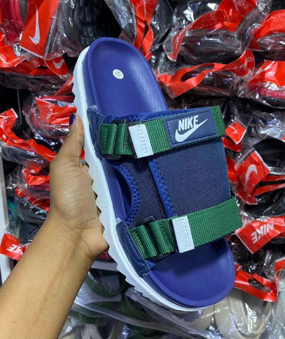 ORIGINAL AIR FORCE 1 SLIDES (DESIGHNER OPEN SHOES), BLUE COLOUR TRIPPLE WHITE ,HIGH QUALITY SLIP ONS. AIRFORCE 1 white JORDAN Best shop for Airforce, Air jordan, Airmax tn, Air force sneakers)