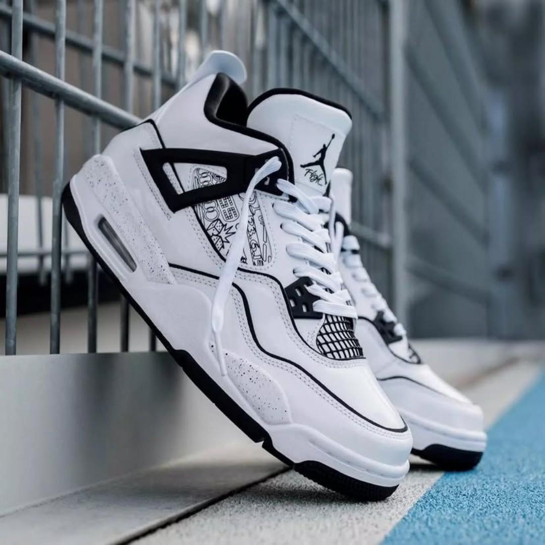 ORIGINAL AIR JORDAN 4 RETRO, "GS DIY". CUSTOMIZED JORDAN, COLOUR GREEN AND WHITE ,HIGH QUALITY SNEAKERS. JORDAN Best shop for Airforce, Air jordan, Airmax tn, Air force sneakers)
