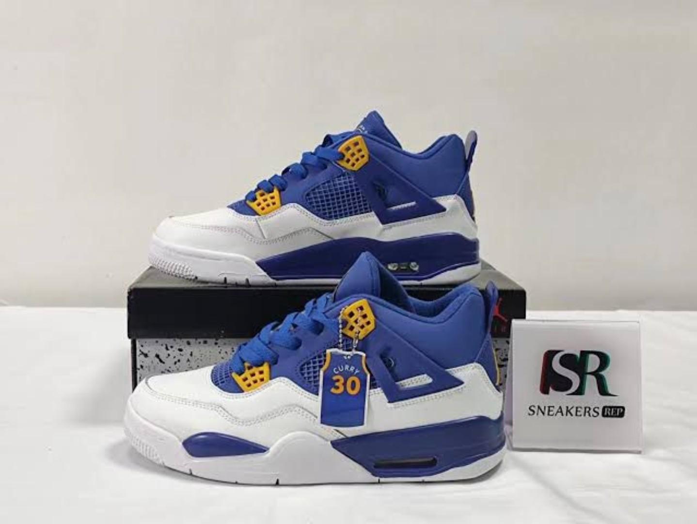 📛OFFER📛 ORIGINAL AIR JORDAN 4 RETRO, "STEPH CURRY". CUSTOMIZED JORDAN, l (royal)  ,HIGH QUALITY SNEAKERS. JORDAN Best shop for Airforce, Air jordan, Airmax tn, Air force sneakers)