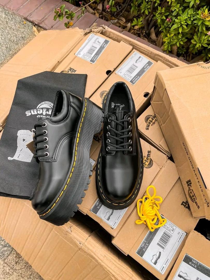 🔥 ( ON OFFER ) Leather Dr Martens Bex DS Black Lace Shoe, very comfortable Double sole and classy official cassual loe cut leather shoes. GENERIC