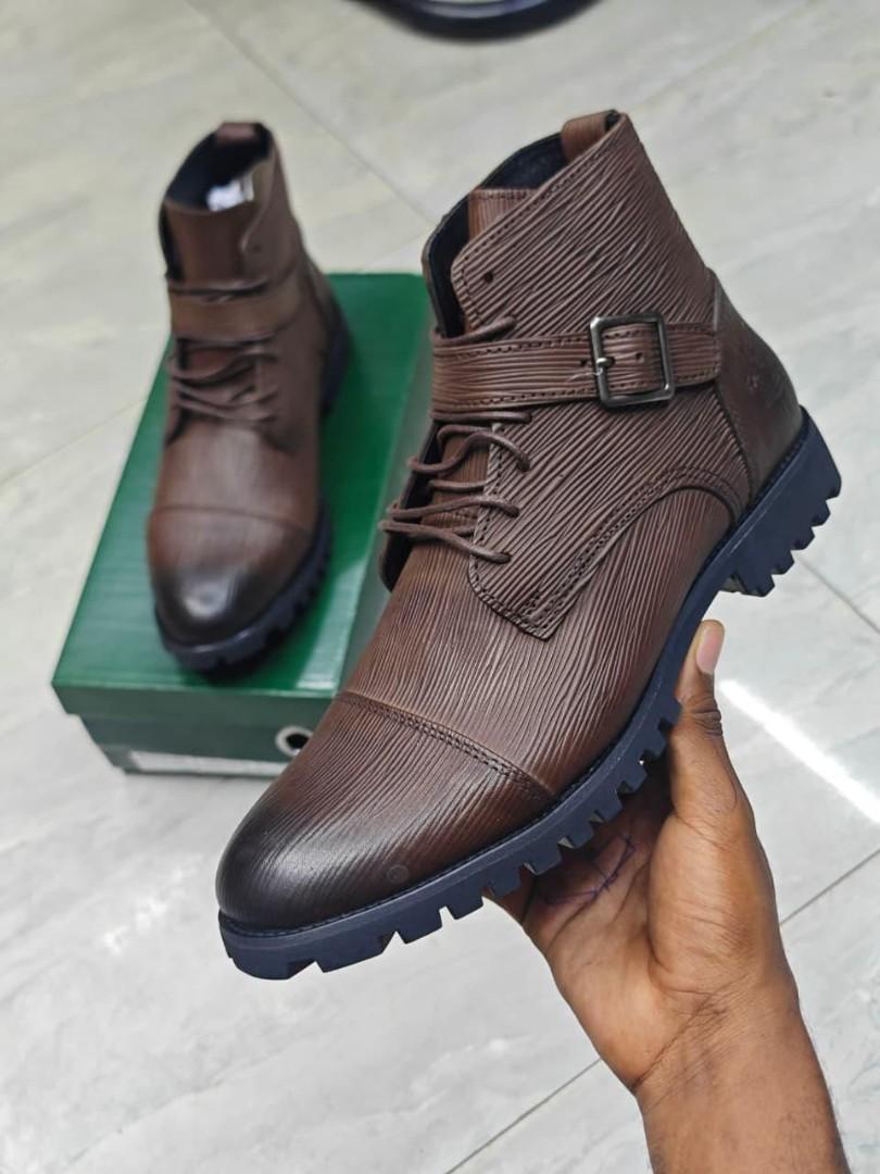 🔥 ( ON OFFER )  TIMBERLAND BROWN CLASSIC MENS BOOTS SHOES, GREY CASUAL AND OFFICIAL BOOTS SHOES,  LEATHER (BEST SHOP FOR LOAFERS, OFFICIALS, CASUALS, SNEAKERS) GENERIC