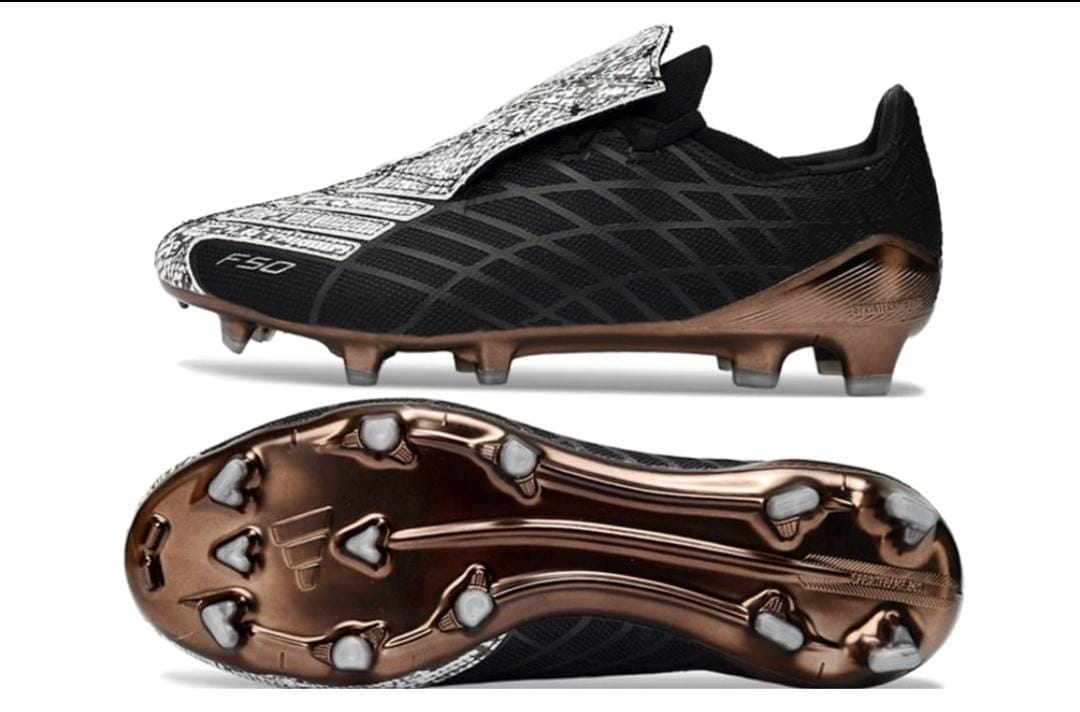 🔥 (on offer,) limited-edition Adidas F50 Spider Elite FG 2025 Firm Ground Soccer Cleats in a black and copper colorway.. Soccer Boots, Sport shoes, Sport sneakers Football boots, foot ball boots clea