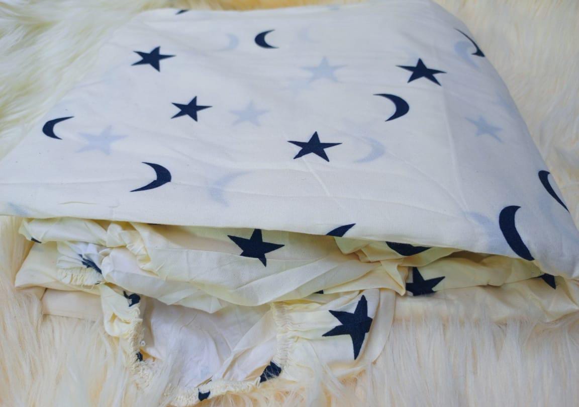 Cotton duvet cover, fitted bedsheet and 4 PCs pillow cases set 6*6