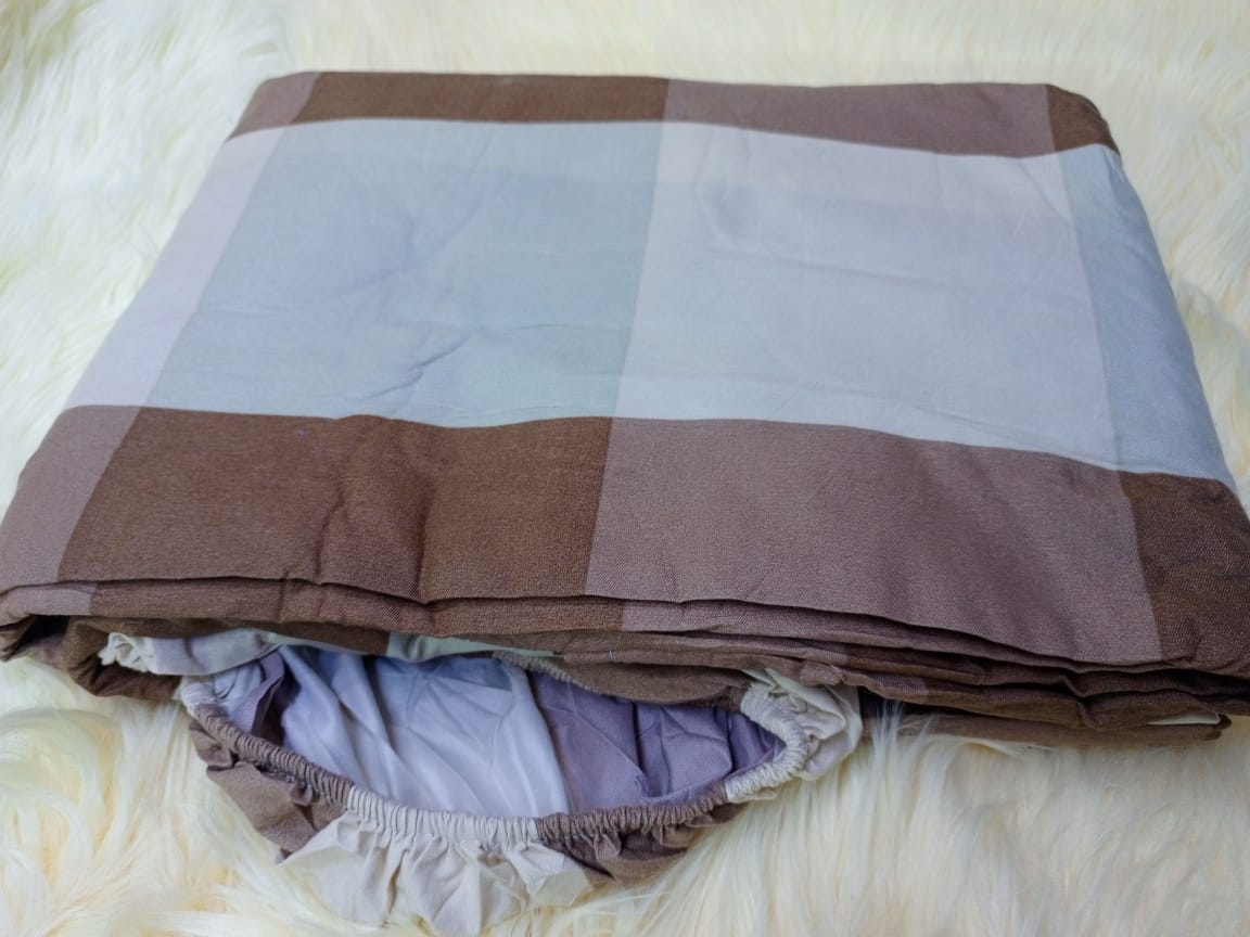 Cotton duvet cover, fitted bedsheet and 4 PCs pillow cases set 6*6