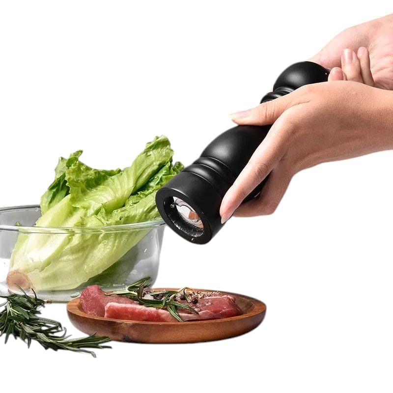 6 inch wood pepper grinder mill adjustable stainless steel grinder