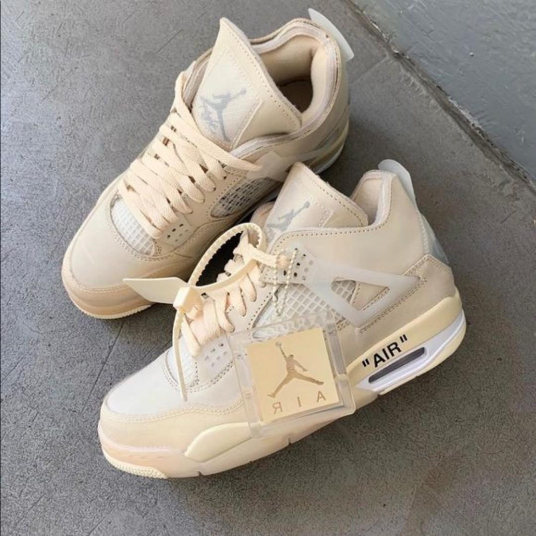 🔥(On offer) 🔥 AIR JORDAN 4 RETRO, OFF WHITE 'SAIL' (BEST SHOP FOR AIRFORCE, AIR FORCE, AIR JORDAN, AIR MAX, AIRMAX) (generic)