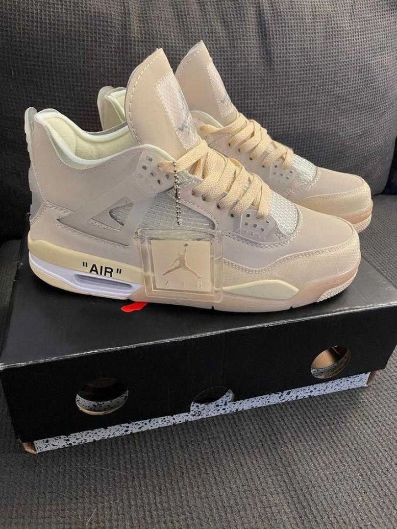 🔥(On offer) 🔥 AIR JORDAN 4 RETRO, OFF WHITE 'SAIL' (BEST SHOP FOR AIRFORCE, AIR FORCE, AIR JORDAN, AIR MAX, AIRMAX) (generic)