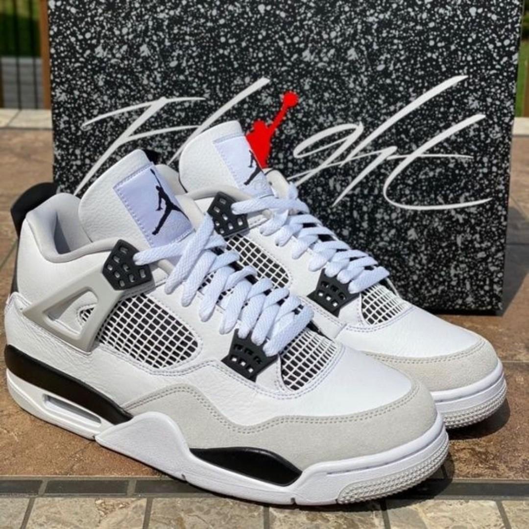 ORIGINAL AIR JORDAN 4 RETRO, MILITARY BLACK AND WHITE (BEST SHOP FOR AIRFORCE, AIR FORCE, AIR JORDAN, AIR MAX, AIRMAX)