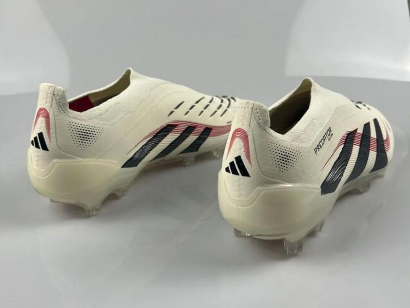 🔥(On offer) 🔥adidas Predator Elite Laceless FG Goal Hunter Pack, Men’s FG Football Boots, Soccer boots- Cream and black (generic)