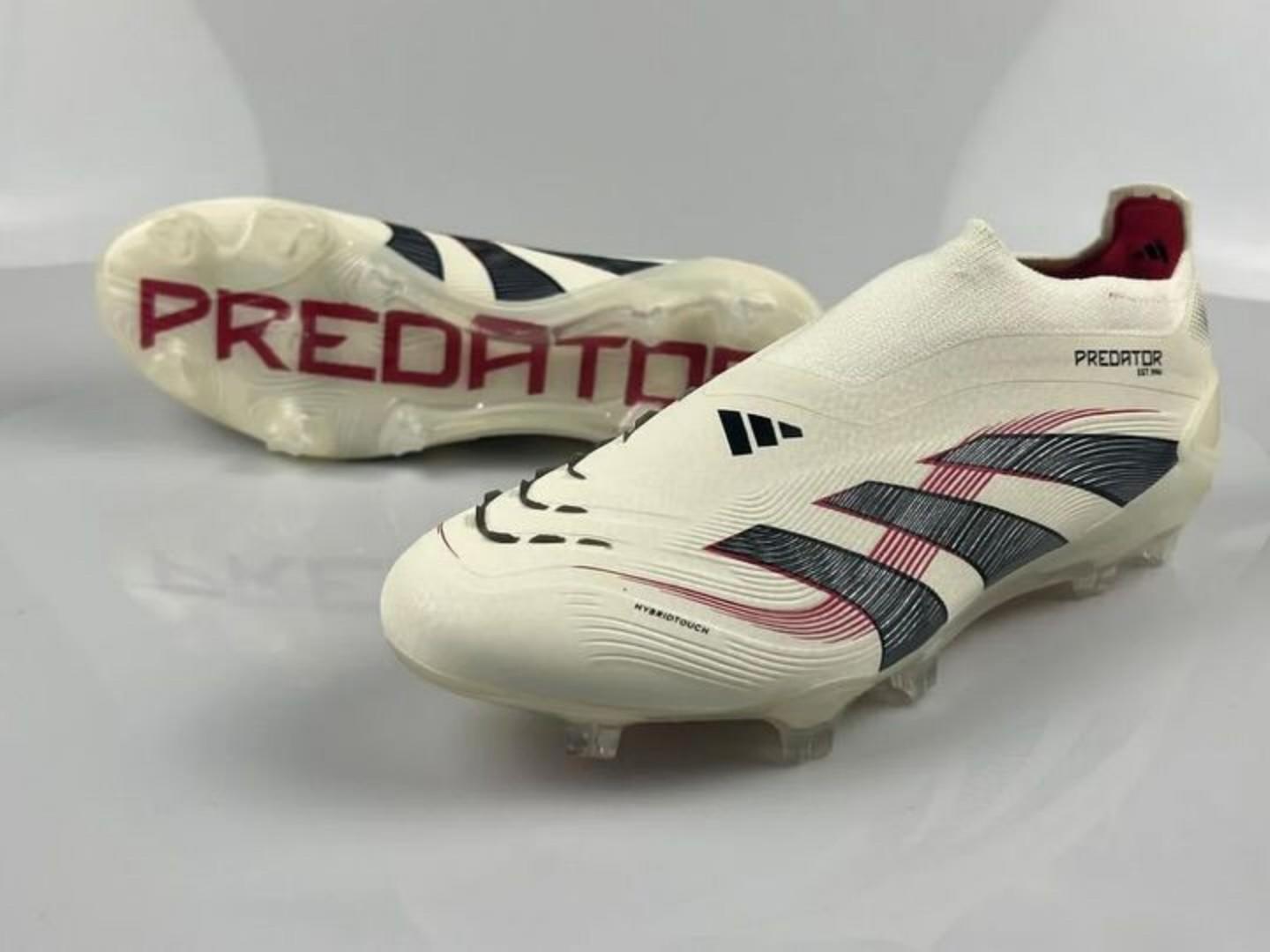 🔥(On offer) 🔥adidas Predator Elite Laceless FG Goal Hunter Pack, Men’s FG Football Boots, Soccer boots- Cream and black (generic)