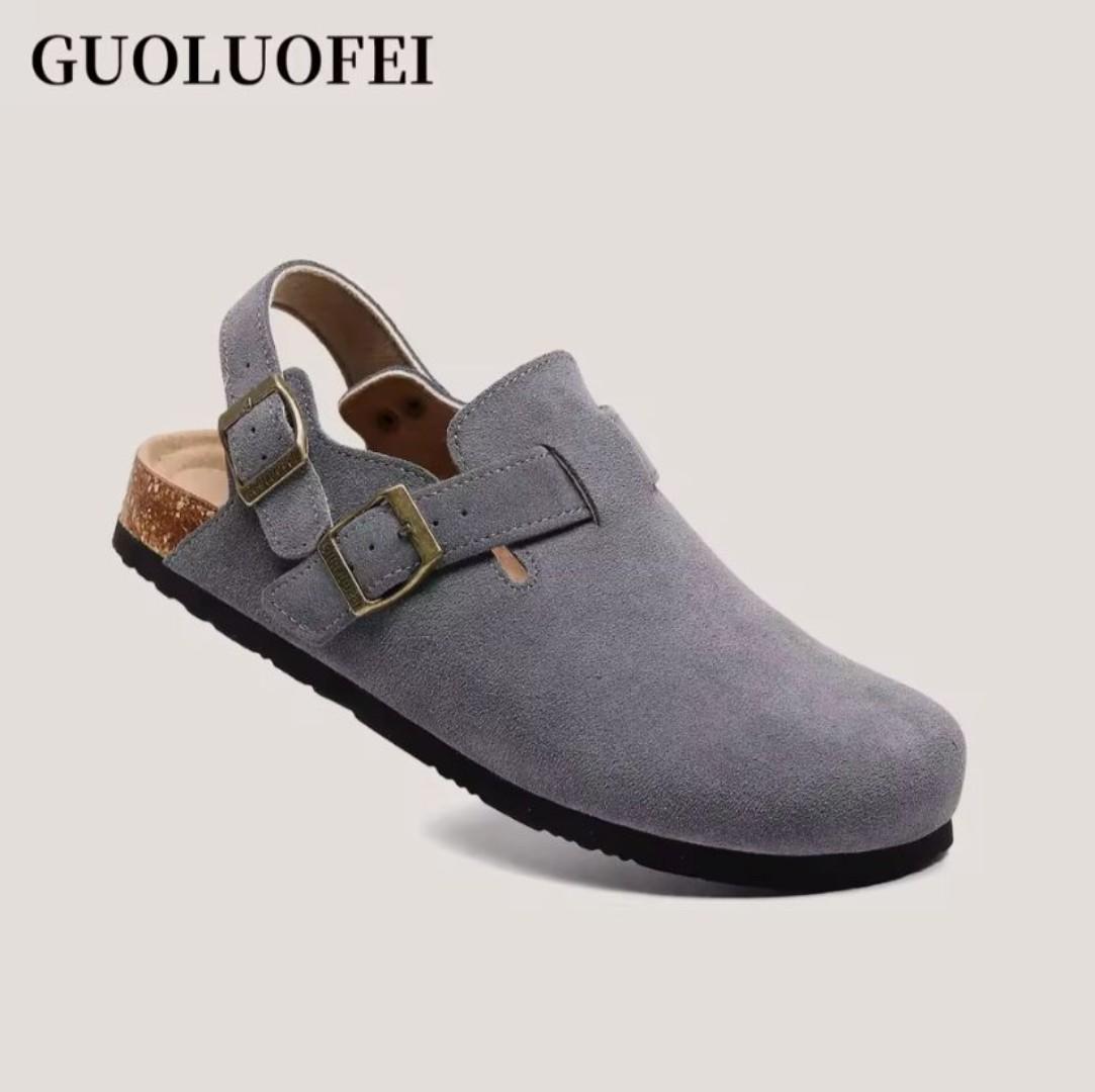 New Birken Clogs for Women Men Dupes Unisex Slip-on Potato Shoes Footbed Suede Cork Clogs and Mules