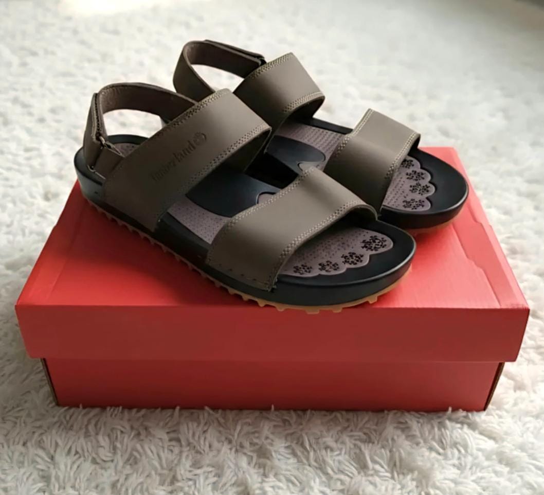 🔥 (on offer) LEATHER TIMBERLAND MEN OPEN SLIDES VERY COMFORTABLE AND DURABLE. TIMBERLAND OPEN SHOES, STYLISH OPEN SLIDES (BEST SHOP FOR SLIP ONS, SLIPERS, SLIDES & OPEN SHOES)(generic)