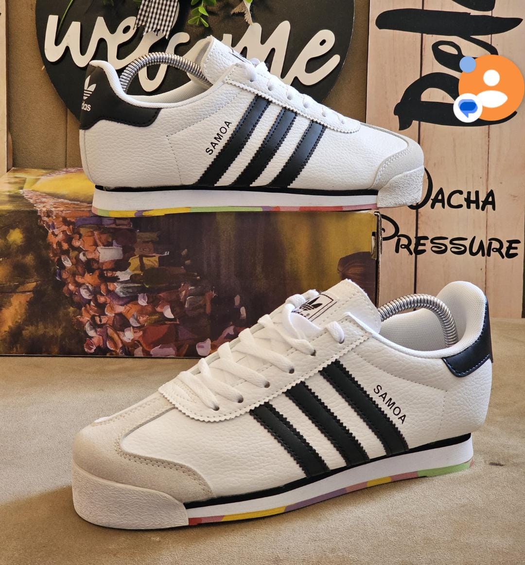 🔥 (on offer) Classy Adidas Samoa Black Stripped, Adidas Sneakers, Men Adidas Sneakers, Fashionable Samoa. (Generic)