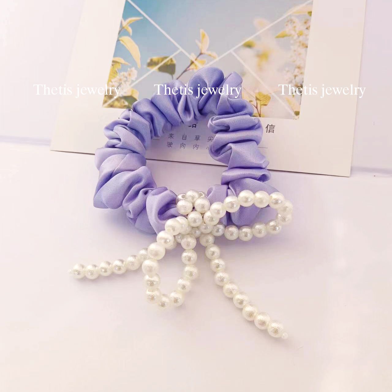 2pcs/Set Bow Tie Hair Clip And Pearls Hair Loop Fashion Girls Hair Accessories Elegant Bow Hairpin Large Ribbon Hair Clip